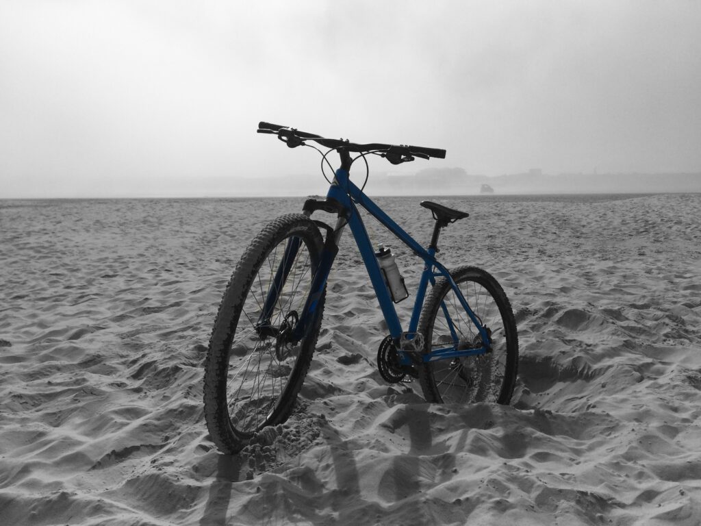 Blauwe MTB